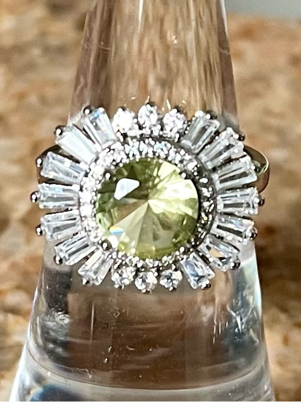 BP RETRO RBP3359 Coast to Coast Citrine on Rhodium Ring
